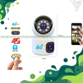 4G sim dual lens wireless pan tilt indoor auto tracking 2 way talk & light alarm security camera  V380 Pro baby monitor camera