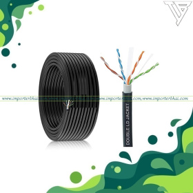 outdoor double layer cat 6 100mtr. full copper super high performance super quality shielded foiled 4 pair twisted high speed gigabit Network Internet lan Wire